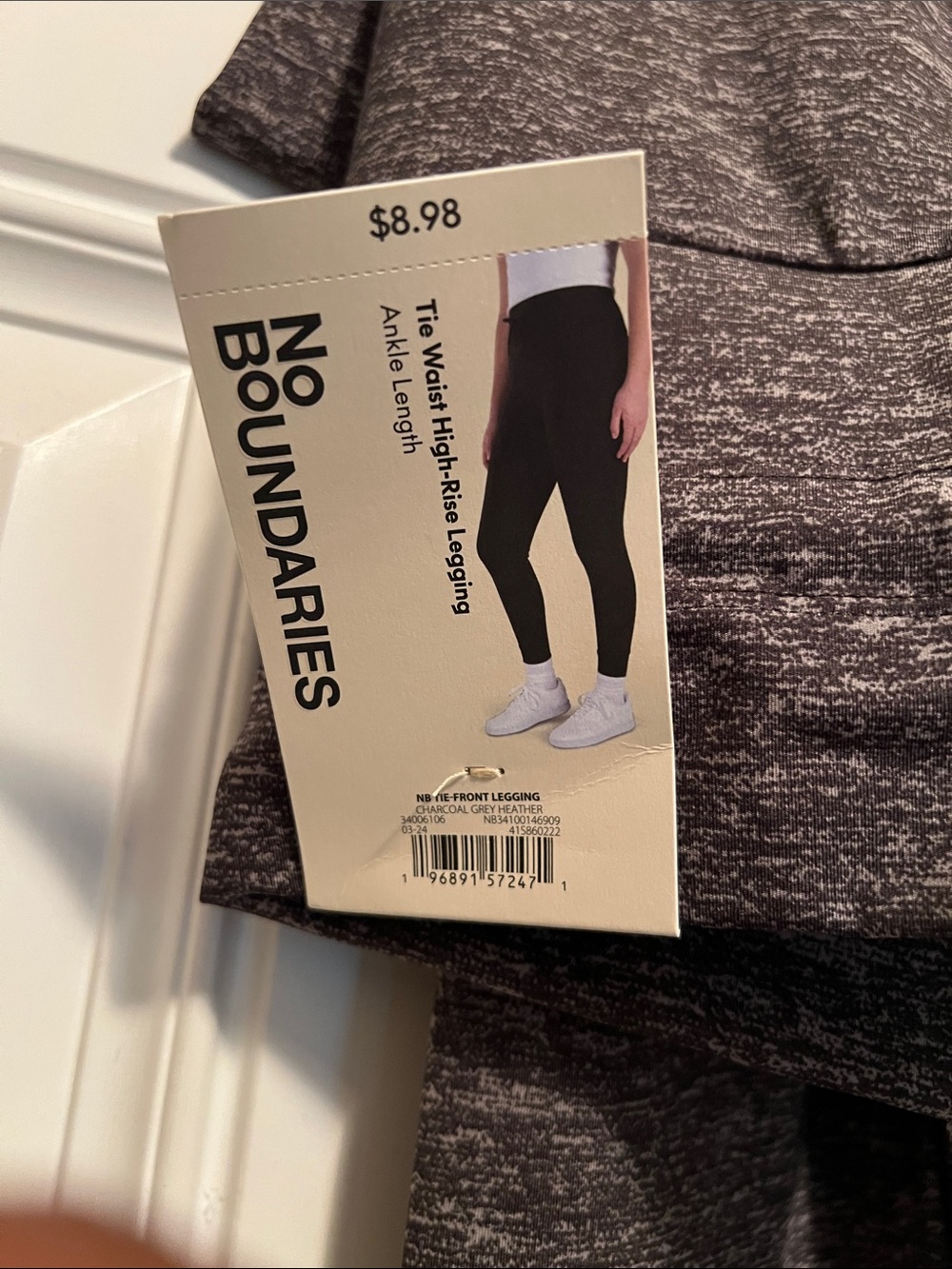 No Boundaries Charcoal Grey Heather Women's Leggings